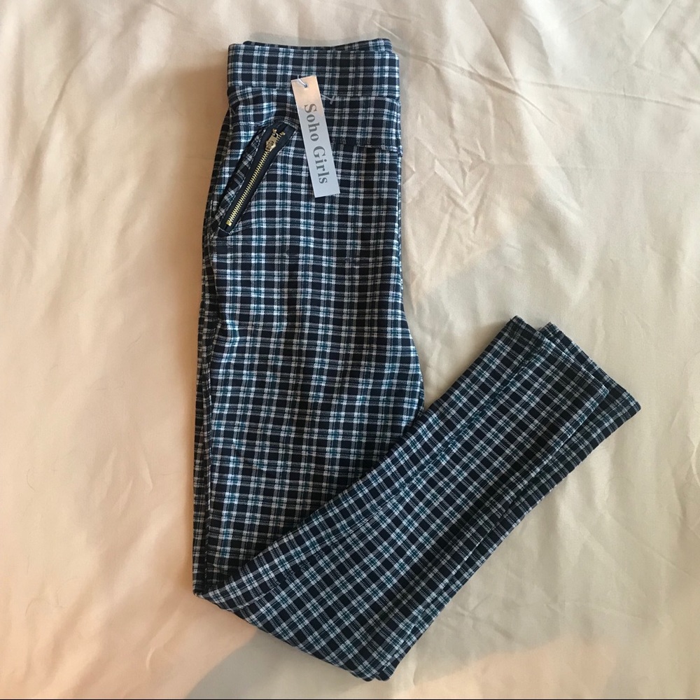 Plaid fleece lined leggings!